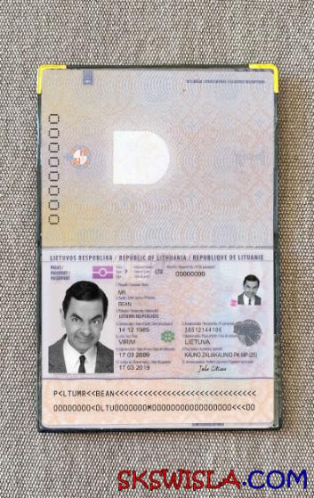 Litwa zdjęcie do paszportu pliki PSD, skan i fotografowany obraz